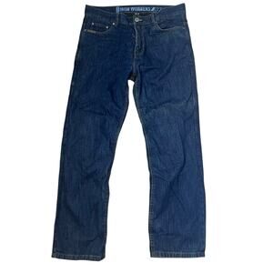 Iron Workers Mercury Denim Jeans Mens 36 Padded Knee Workwear Motorcycle Utility